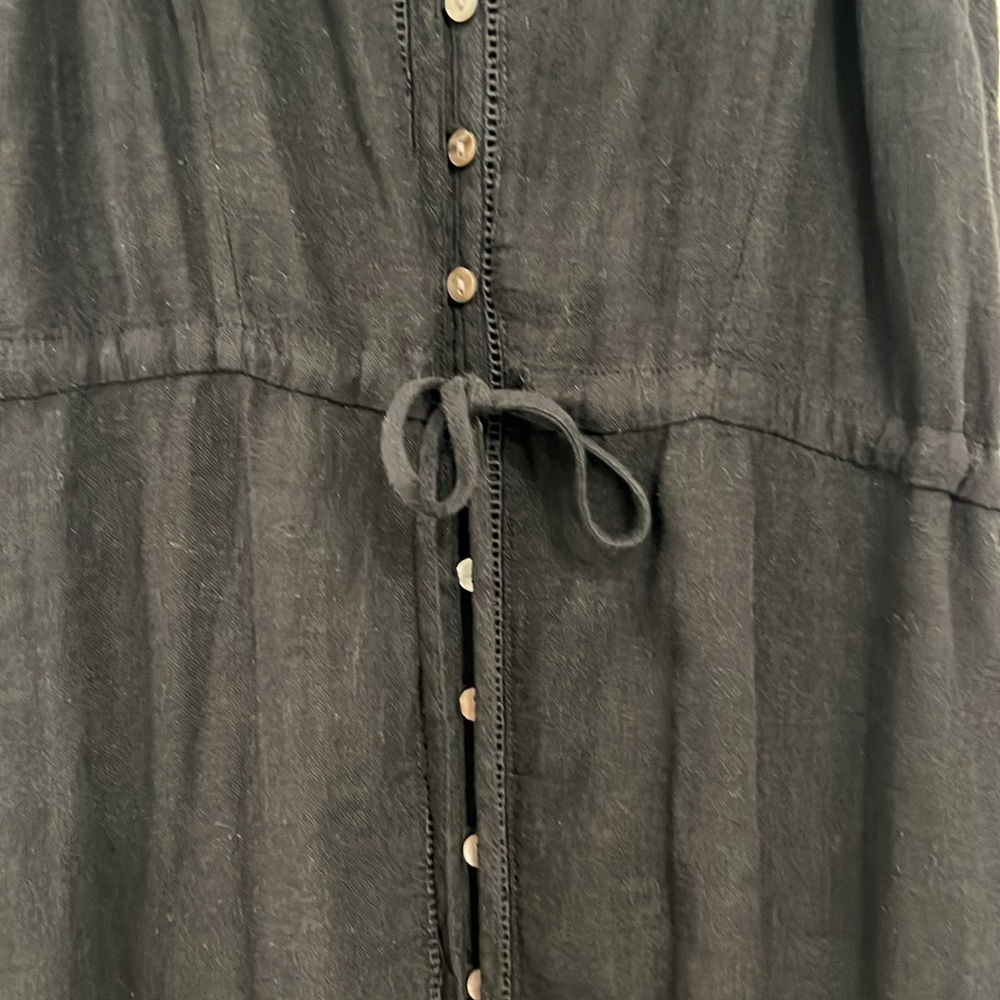 Rails Black Linen Frida Midi Dress, Size Small! - image 4